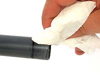 Reinigung des Rohrendes