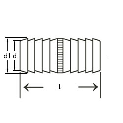 technische Zeichnung der Doppelschlauchtuelle