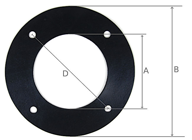 Technische Zeichnung der Dichtung für Foliendurchführungen