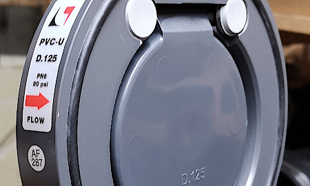 PVC-Rückschlagklappe Nahaufnahme