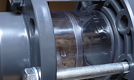 PVC-Schauglas Nahaufnahme