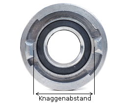 Nahaufnahme des Klauenanschlusses einer Feuerwehrkupplung