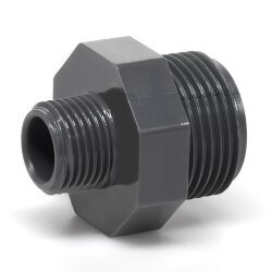 PVC-Doppelnippel 1 1/4" (41,91 mm) x 1" (33,25 mm)