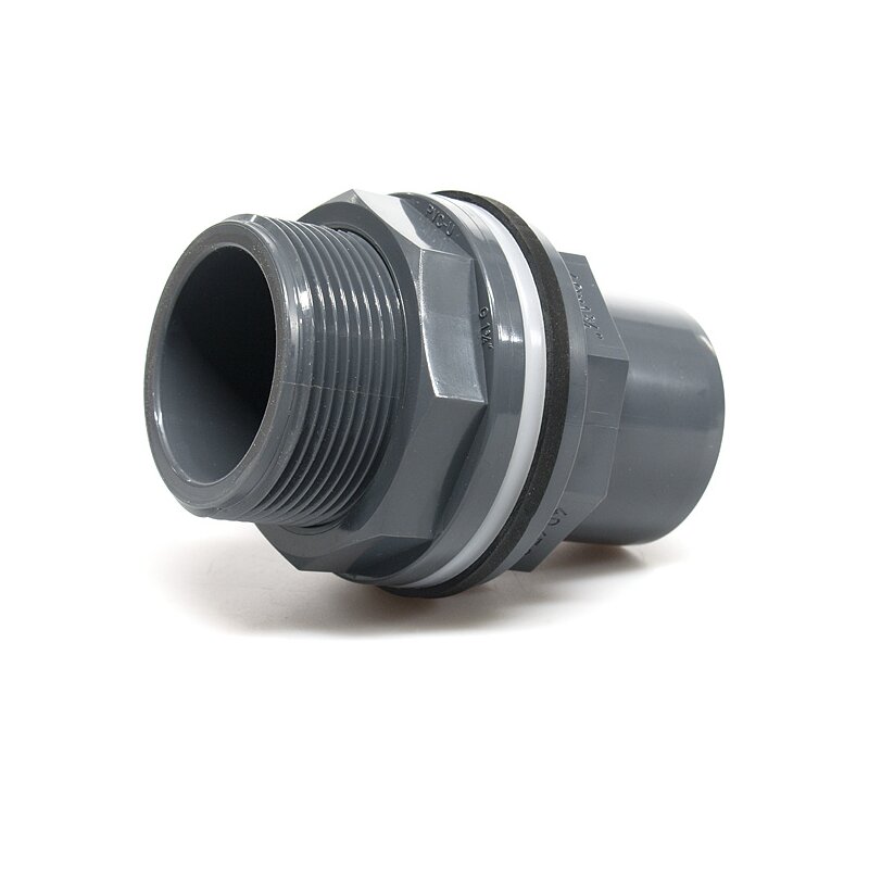 PVC Verschraubung 63 mm innen 2 x Klebemuffe für PVC-Rohr 63 mm Pool und Teich