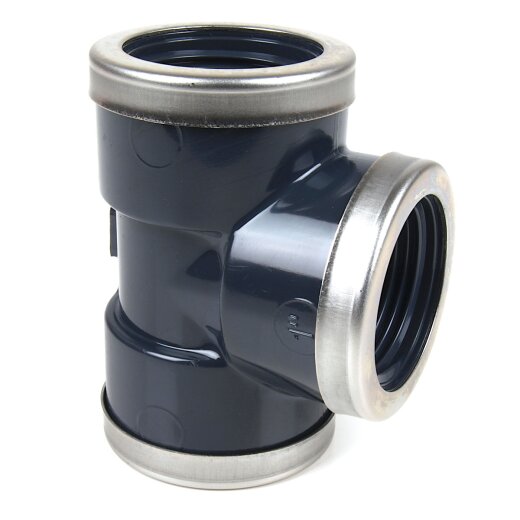 PVC T-Stück 90° 3x Innengewinde (verstärkt) 1" (33,25 mm)