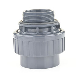 PVC-Kupplung für Pumpen Klebemuffe 63 mm, Außengewinde 2" (59,61 mm)