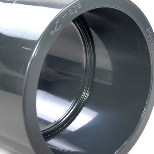 PVC Klebefitting Doppelmuffe Für 40 Mm Rohr – Verbinder I-i Zum Verkleben, PN16 Bar, Für Wasser, Pool Und Bewässerung