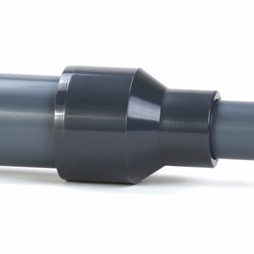 PVC-Reduziermuffe 40 mm/50 mm, reduziert auf 25 mm