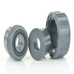 PVC-Verschraubung 2x Klebemuffe 16 mm