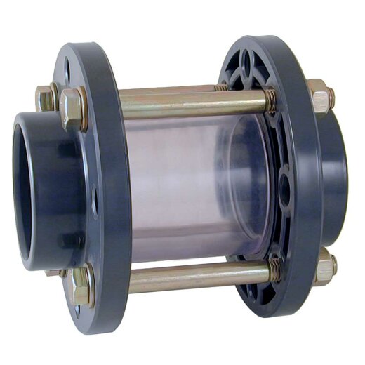 PVC Schauglas mit Muffe 50 mm für PVC Rohr Fittings 50 mm transparent 