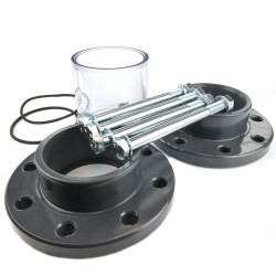 PVC-Schauglas 2x Klebemuffe 75 mm