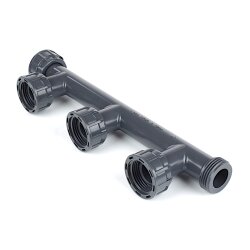 Mehrfachabzweig für Rohrverteilungssystem 4x IG, 1x AG 1" (33,25 mm)