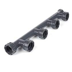 Mehrfachabzweig für Rohrverteilungssystem 5x IG, 1x AG 1" (33,25 mm)