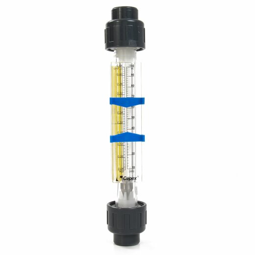 Durchflussmesser 10-100 l/h 2x Klebemuffe 20 mm PN 15 Methacrylat