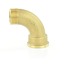 Messing Bogen Innengewinde x Außengewinde 2" (59,61 mm)