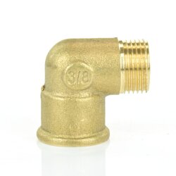 Messing Winkel 90° Innengewinde x Außengewinde