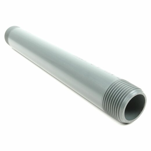 Kunststoff Rohrnippel 2x Außengewinde 1/2" (20,96 mm), 100 mm (10 cm)