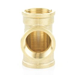 Messing T-Stück 90° 3x Innengewinde 1 1/4" (41,91 mm)