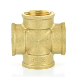 Messing Kreuzstück 4x Innengewinde