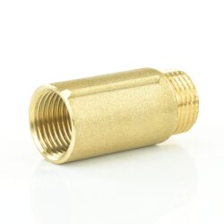 Hahnverlängerung Messing AG x IG 1/2" (20,96 mm), 15 mm
