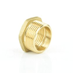 Messing Reduzierstück 1/2" (20,96 mm) x 1/4" (13,16 mm)
