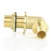 Messing Behälterdurchführung 90° mit Schlauchtülle 1" x 25 mm