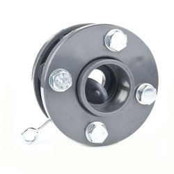 PVC-Rückschlagklappe mit Montagesatz 75 mm