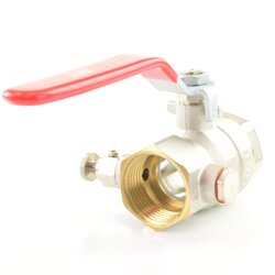 Messingkugelhahn mit Entleerung 2x Innengewinde