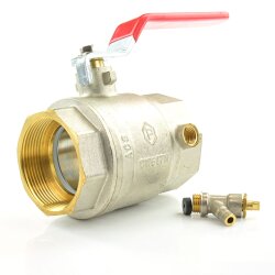 Messingkugelhahn mit Entleerung 2x Innengewinde