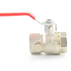 Messingkugelhahn mit Entleerung 2x Innengewinde 1" (33,25 mm)