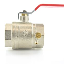 Messingkugelhahn mit Entleerung 2x Innengewinde 2" (59,61 mm)