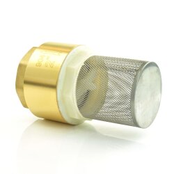 Fußventil aus Messing für Saugschläuche, Innengewinde 3" (87,88 mm)