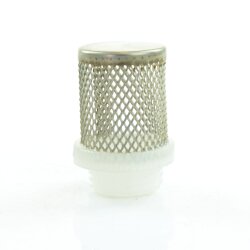 Edelstahlsaugkorb für Fußventil, Außengewinde