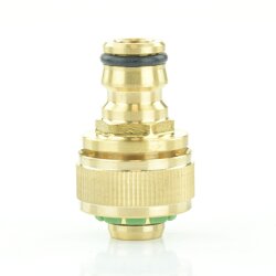 Messing Schlauchkupplung Klickstecker x Klemmmuffe 13-15 mm (1/2")