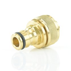 Messing Schlauchkupplung Klickstecker x Klemmmuffe 19 mm (3/4")