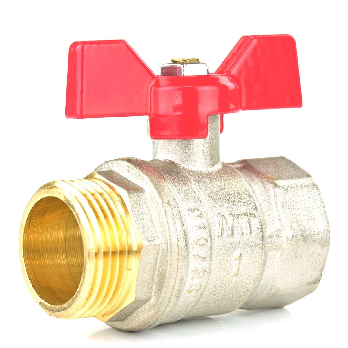 Messing Kugelhahn 3/8" IG X 3/8" IG – Vernickelt, Verchromte Kugel, Voller Durchgang, Bis 50 Bar, Für Heizung, Klima & Druckluft