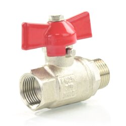 Messing Kugelhahn mit Flügelgriff IG x AG