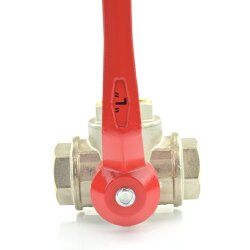 Messing 3-Wege-Kugelhahn mit L-Bohrung 3/4" (26,44 mm)