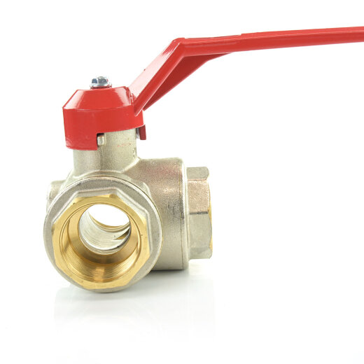 Produktbild von T-Port 3-Wege-Kugelhahn Aus Messing – DN20 (3/4 Zoll) Innengewinde, PN16, 2 Stück, Für Wasser, Öl Und Luft, T-Ventil Mit 25 Mm Anschluss