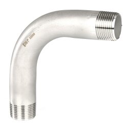 Nr. 3 Edelstahl Bogen 2x Außengewinde 1/4"...