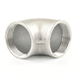 Nr. 90 Edelstahl Winkel 90° 2x Innengewinde 3/4" (26,44 mm)