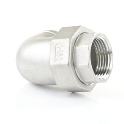 Nr. 96 Edelstahl Winkelverschraubung 2x Innengewinde 3/4" (26,44 mm)