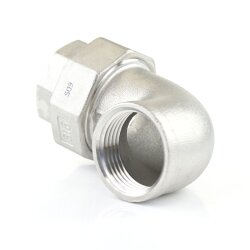 Nr. 96 Edelstahl Winkelverschraubung 2x Innengewinde 1 1/4" (41,91 mm)