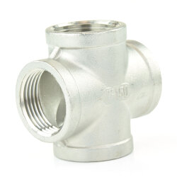Nr. 180 Edelstahl Kreuzstück 4x Innengewinde 1 1/2" (47,80 mm)