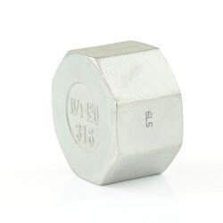 Nr. 300 Edelstahl Gewindekappe mit Sechskant 2" (59,61 mm)