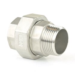 Nr. 341 Edelstahl Verschraubung IG x AG 1/2" (20,96 mm), konisch dichtend