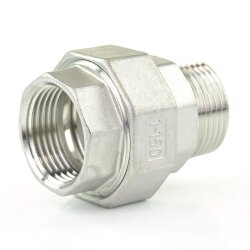 Nr. 341 Edelstahl Verschraubung IG x AG 1 1/4" (41,91 mm), konisch dichtend