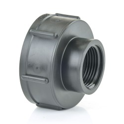 IBC Adapter S60x6 auf 1" Innengewinde, schwarz