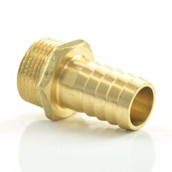 Messing Schlauchtülle mit Außengewinde 1/2" x 16 mm