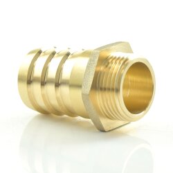 Messing Schlauchtülle mit Außengewinde 3/4" x 13 mm